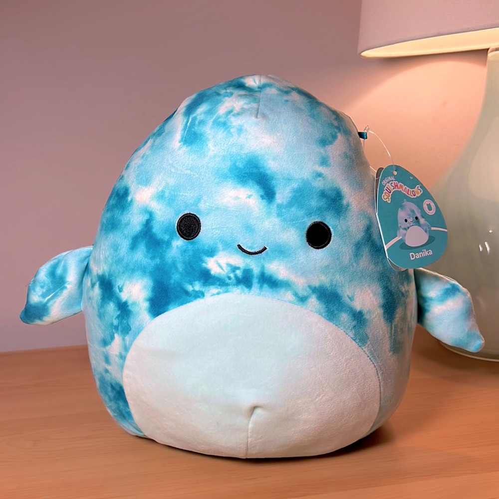 12” Danika the Dolphin NWT Squishmallows Kellytoy FIRST TO MARKET tag Tie Dye